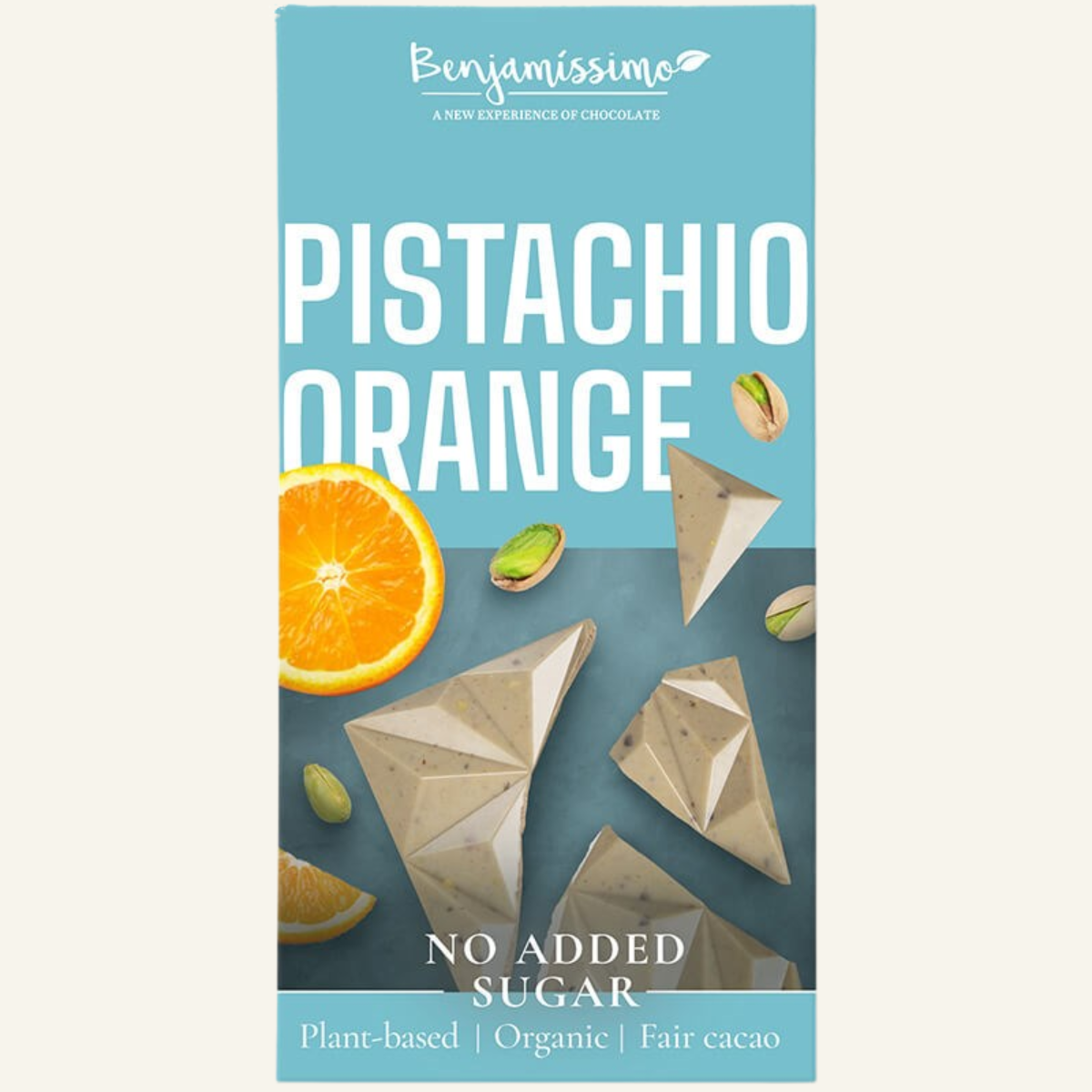 VALKOSUKLAA PISTAASI - APPELSIINI - luomu 60 g