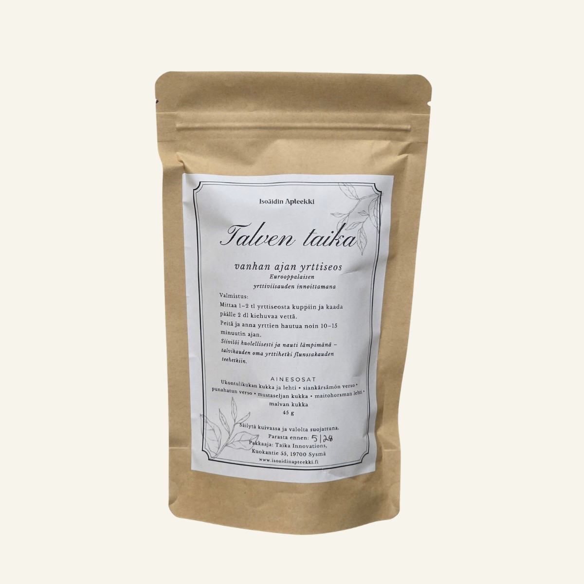 TALVEN TAIKA– yrttitee flunssakauden teehetkiin 45 g